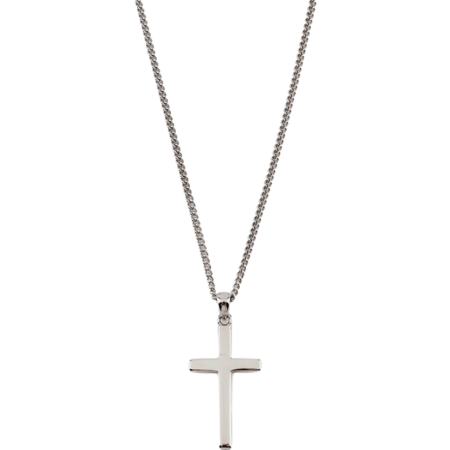Serge Denimes Mens Silver (silver) Cross Necklace - silver (Silver)
