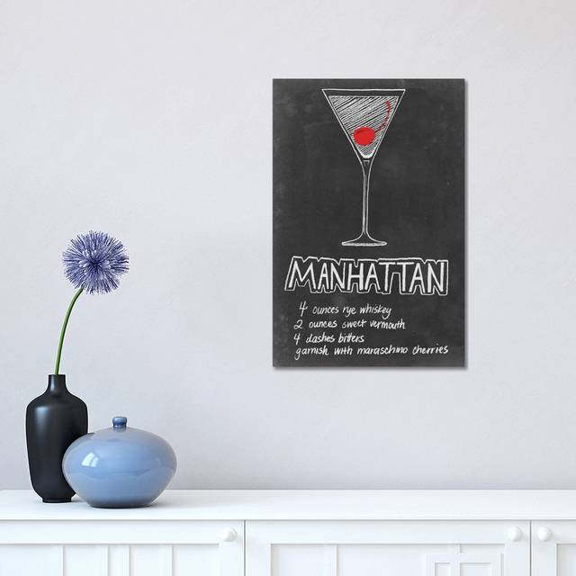 Chalkboard Cocktails Collection IV by Grace Popp - Wrapped Canvas Painting (45.72cm H x 30.48cm W x 1.91cm D)
