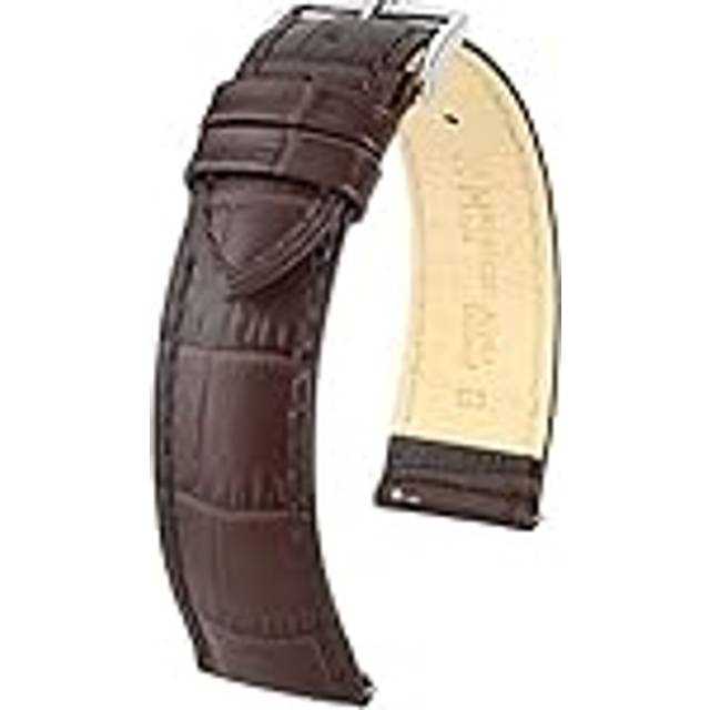 HIRSCH Duke 14mm Long Brown Leather Watch Strap 01028010-1-14