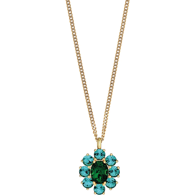 Dyrberg/Kern Claudia Sg Green Halsband | Guld