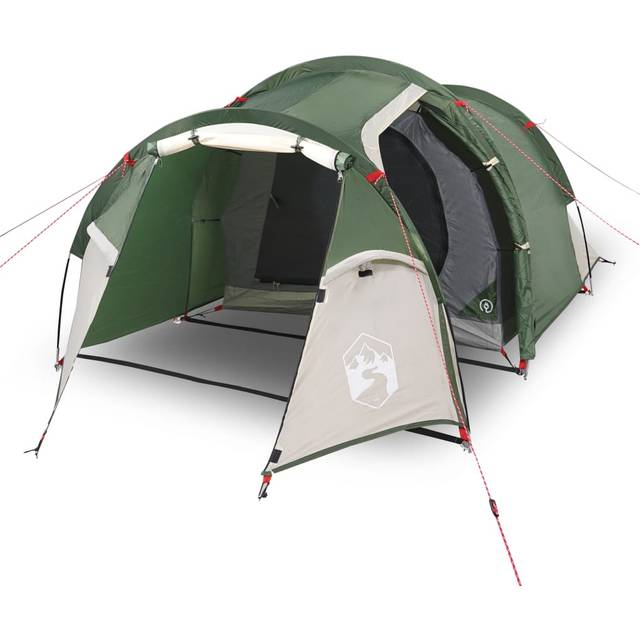 vidaXL Camping Tent Tunnel 2-Person Green Waterproof