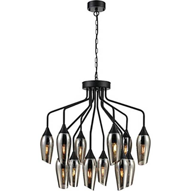 Corbin 12-Light Unique/Statement Chandelier - Smoked (68cm W X 68cm D)
