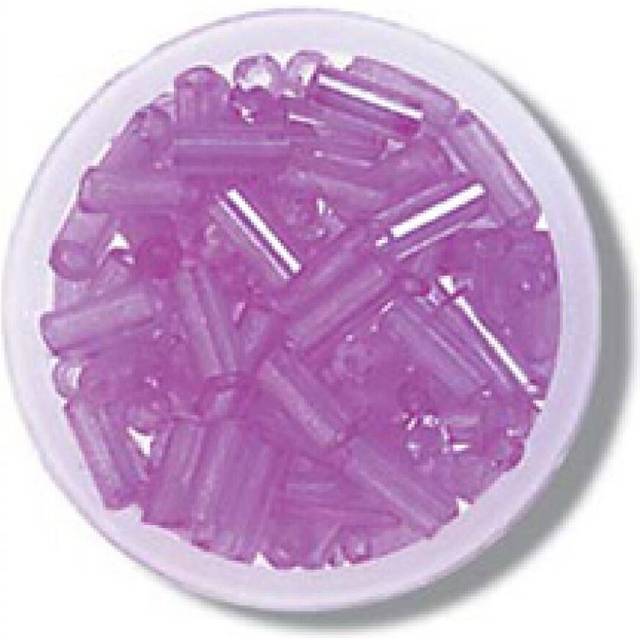 Trimits Glass Bugle Beads Pink
