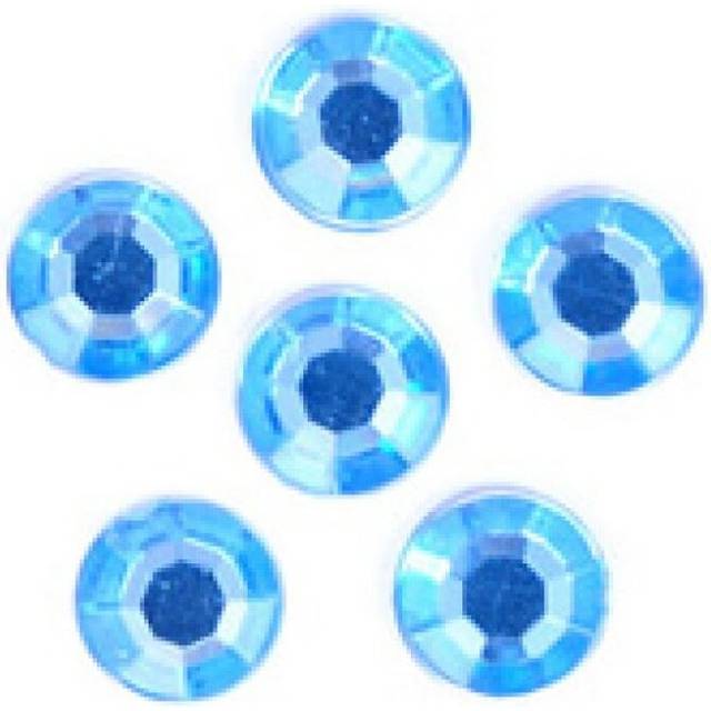 Trimits Round Stick On Diamantes Blue