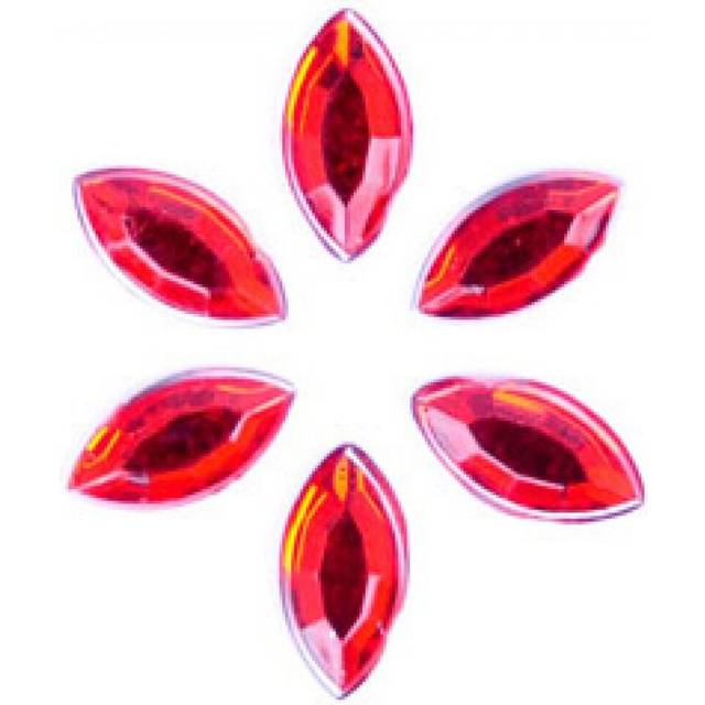 Trimits Oval Stick On Diamantes Red