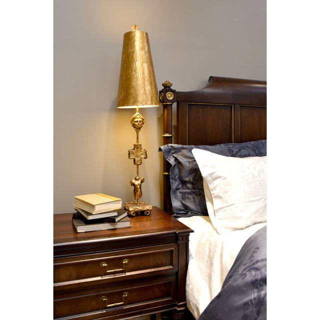 Celeste 102cm Buffet Lamp - Aged Gold (97.7cm H X 21.6cm W X 21.6cm D)