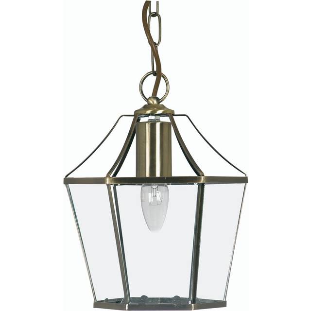 Bulwell 1 Light Lantern Pendant - Antique Brass (28cm H X 22cm W)