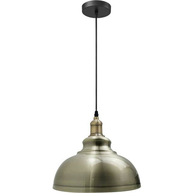 Leavens 1 - Light Single Dome Ceiling Pendant Lights - Green Brass (120.5cm H X 29cm W X 29cm D)