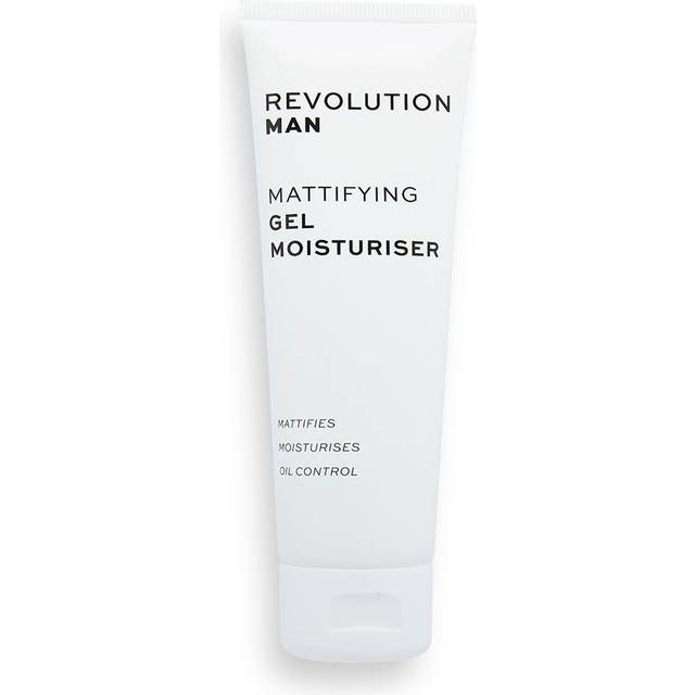 Revolution Man, Mattifying Gel Moisturiser, Lightweight Gel Formula, Reduces Pores, Prevents Breakouts, Contains Hyaluronic Acid & Niacinamide, 75ml