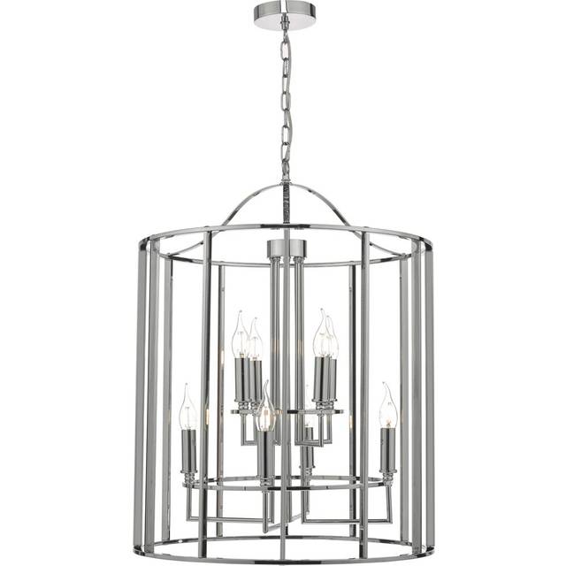 Sergey 8-Light Foyer Pendant - Chrome (73cm H X 55cm W X 55cm D)