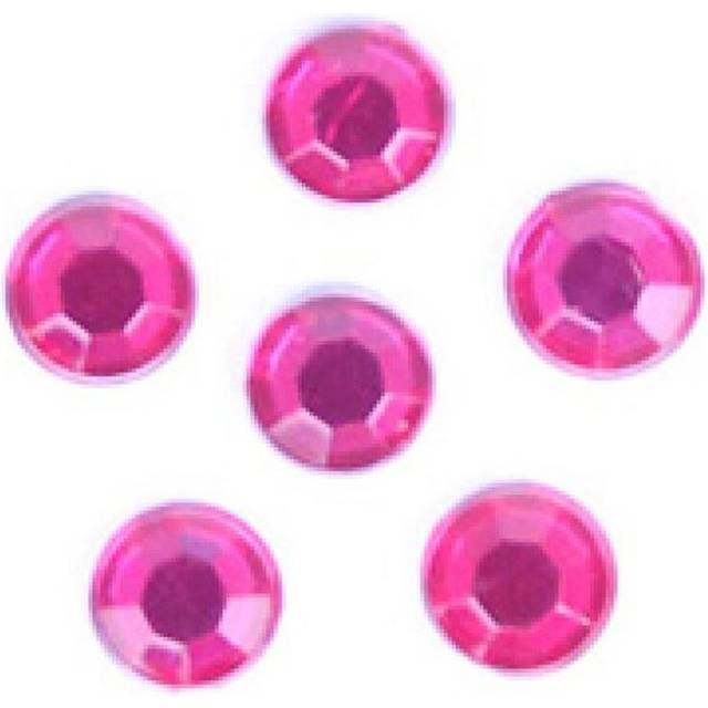 Trimits Round Stick On Diamantes Cerise