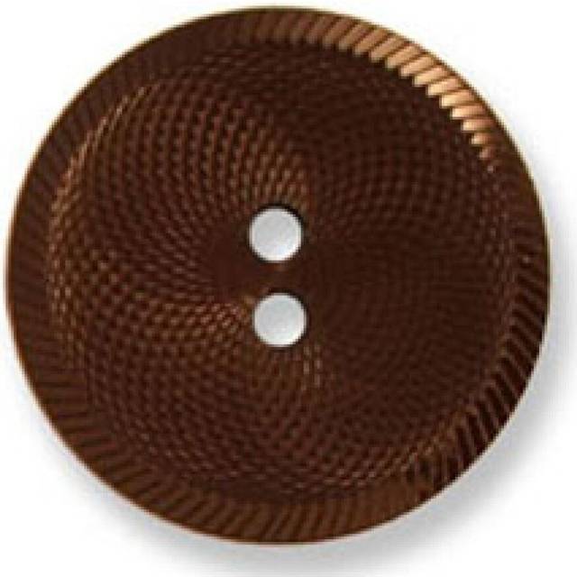 Trimits Round Nylon Buttons Brown