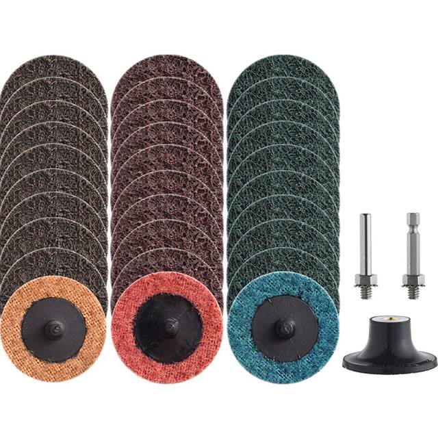 "30Pcs Quick Change Discs Set, 2 inch Nylon Sanding Discs with 1/4"" Holder, for Die Grinder Surface Prep Strip Grind"