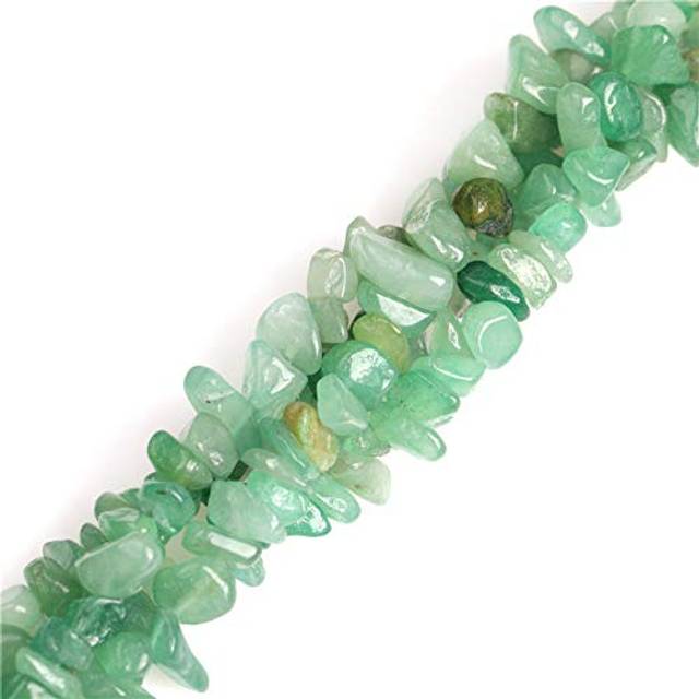 "6-8mm Green Aventurine Beads Natural Stone Gravel Gemstone Chips Beads for Jewelry Making Wholesale Loose Beads Freeform Green 34"""""""" JOE FOREMAN"