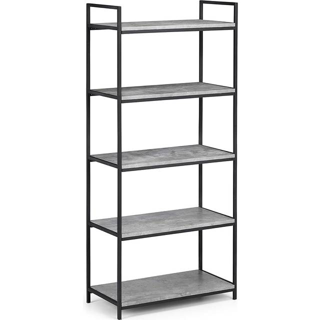Julian Bowen Staten High Bookcase - Grey/Black
