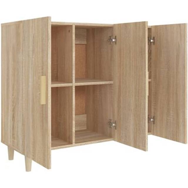 Skänk sonoma-ek 90x34x80 cm konstruerat trä