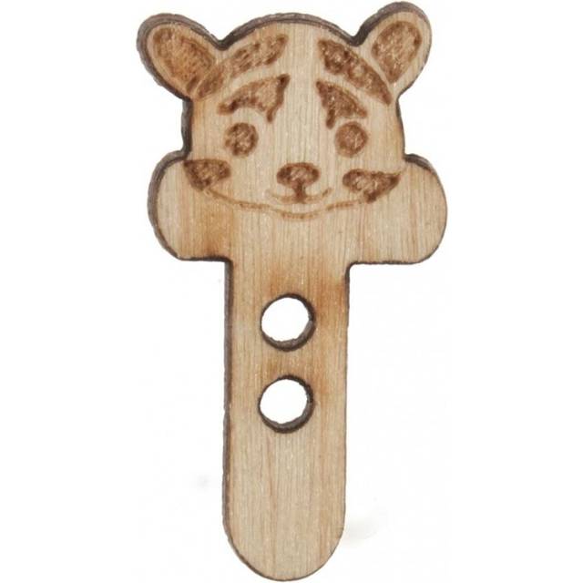 Trimits Wood Alphabet Letter Buttons Natural Letter T