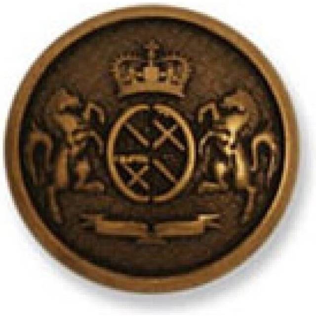 Trimits Metal Military Crest Buttons Bronze
