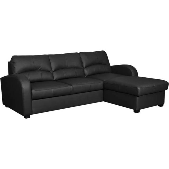 Fridulf Corner Sofa Bed - Black (87cm H X 227cm W X 168cm D)