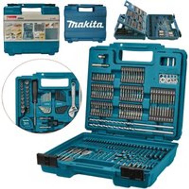 255 pc Socket Flat Bit Drill Bit Set Masonry hss Drill Nut Setter Holesaw - Makita