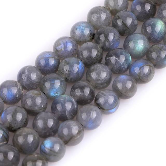 GEM-Inside AAA Grade Natural Blue Rainbow Flash Gray Labradorite Gemst