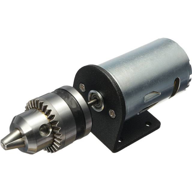 DC 12-36V Lathe Press 555 Motor With Miniature Hand Drill Chuck and Mounting Bracket