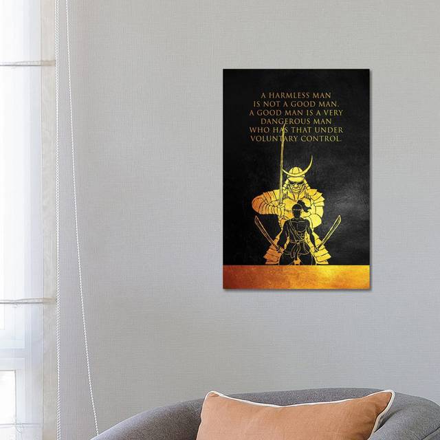 A Good Man - Samurai Motivation by Adrian Baldovino - Wrapped Canvas Typography (66.04 cm H x 45.72 cm W x 1.91 cm D)