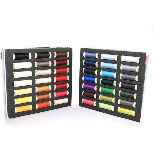 Gütermann Sew-All Thread Album - 42x100m Assorted Colours, Universal Polyester for All Fabrics