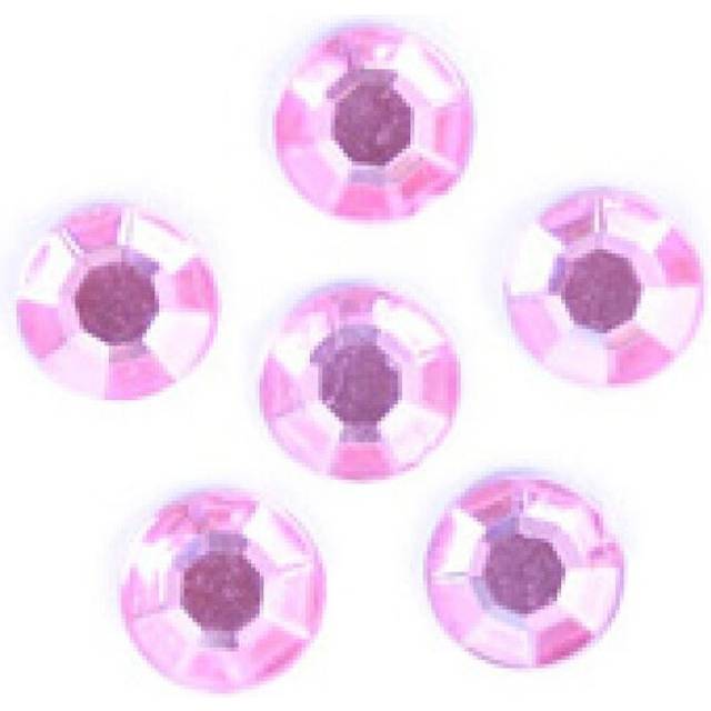 Trimits Round Stick On Diamantes Pink