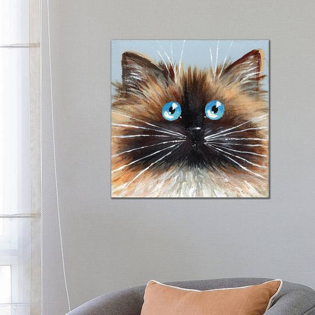 Choc Seal Point by Kim Haskins - Wrapped Canvas Painting (66.04 cm H x 66.04 cm W x 3.175 cm D)