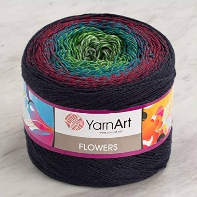 Yarn Art Flowers Yarn 55% Cotton 45% Acrylic 250gr 1094yds Multicolor