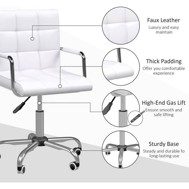 Allex Conference Chair - White (52.5cm W X 54cm D)