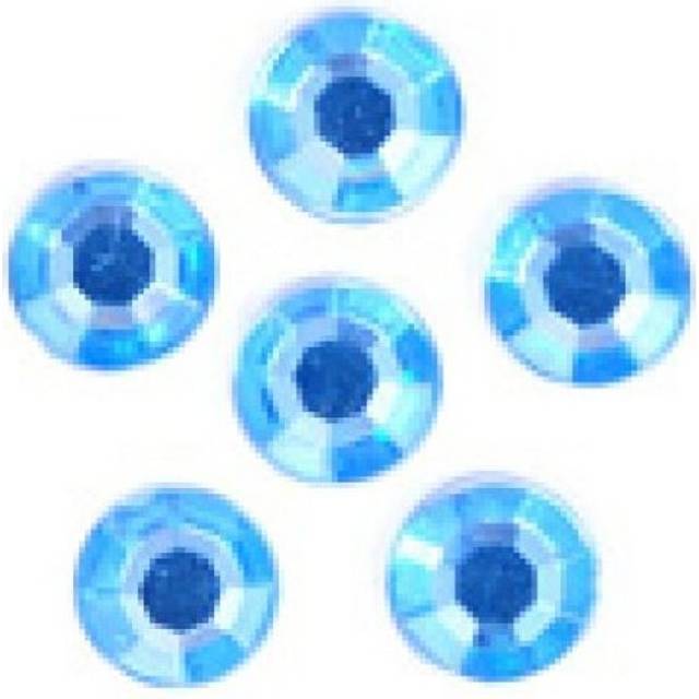 Trimits Round Stick On Diamantes Blue