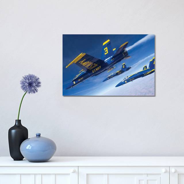 F/A-18 Hornets of the Angels Fly in Formation over Colorado by Stocktrek Images - Wrapped Canvas Art Prints (30.48cm H x 45.72cm W x 1.905cm D)