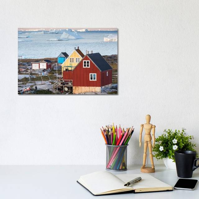 Historic Small Town Obidos with a Medieval Old Town. Tourist Attraction North of Lisboa, Portugal by Martin Zwick - Wrapped Canvas Art Prints (20.32 cm H x 30.48 cm W)