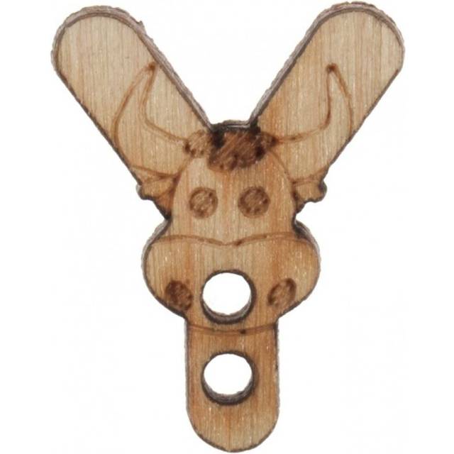 Trimits Wood Alphabet Letter Buttons Natural Letter Y