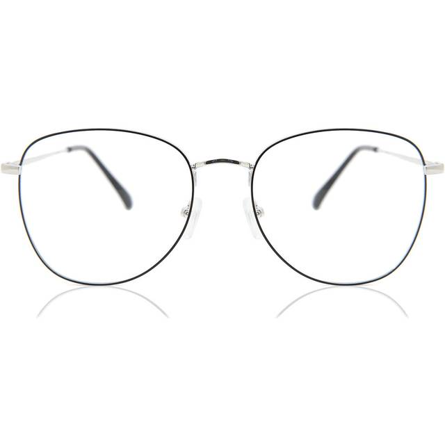 Fyrkantig Halv Ram Metall Svarta Glasögon Män - Blåa Light Glasoögon - SmartBuy Collection