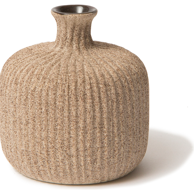 Lindform Bottle vase Sand medium stripe, small