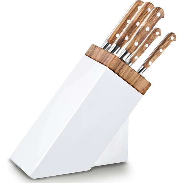 SABATIER Ideal Provencao Filled Olive Wood Knife Block Set, 5 Piece