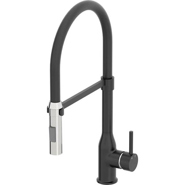Sauber Astano Pull Out Kitchen Tap Single Lever - Black