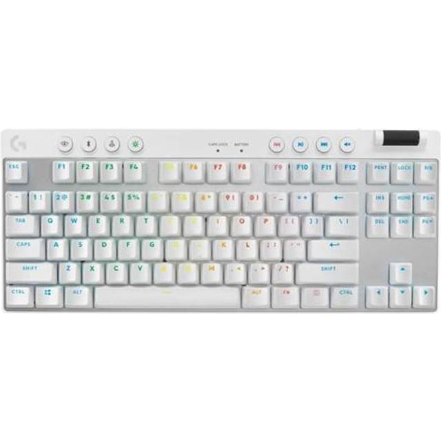 Logitech G PRO X TKL Wireless Gaming Keyboard in Vit, Amerikansk internationell