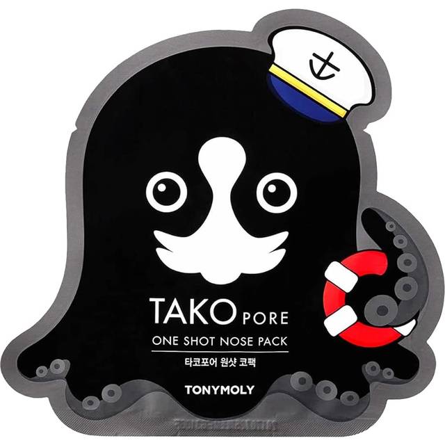 TONYMOLY Tako Pore One Shot Nose Pack Reduces appearance of pores and spots for Marine Nose