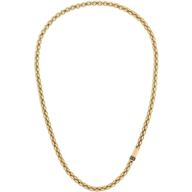 Tommy Hilfiger Men's Gold Tone Stainless Steel Tight link Necklace