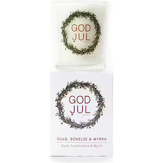 Klinta Doftljus God Jul, Guld, Rökelse & Myrra 18h