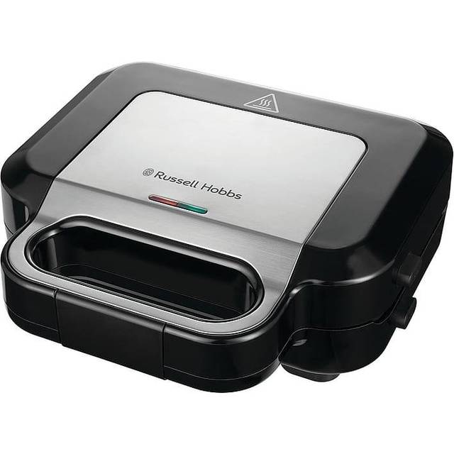 Russell Hobbs Smörgåsgrill 3-i-1 [smörgåsar, belgiska våfflor, grill] diskmaskinssäkra plattor, non-stick beläggning & extra djupa plattor, BPA-fri) 26810-56.
