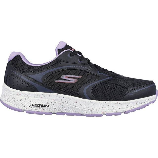 Skechers womens chunky trainers go run consistent lace up black uk size