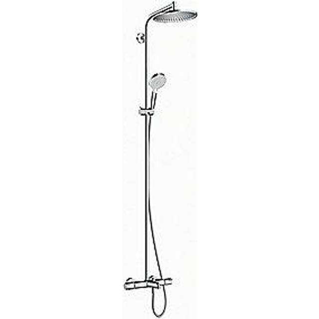 Crometta s Showerpipe 240 Thermostatic Mixer Shower Chrome Bathroom - Hansgrohe