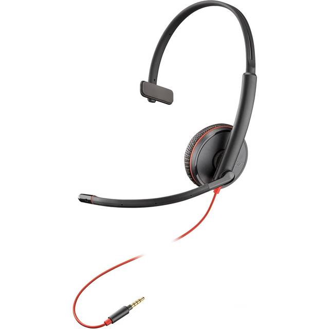 POLY Blackwire 3215 Monaural USB-C Headset +3.5mm Plug +USB-C/A Adapter