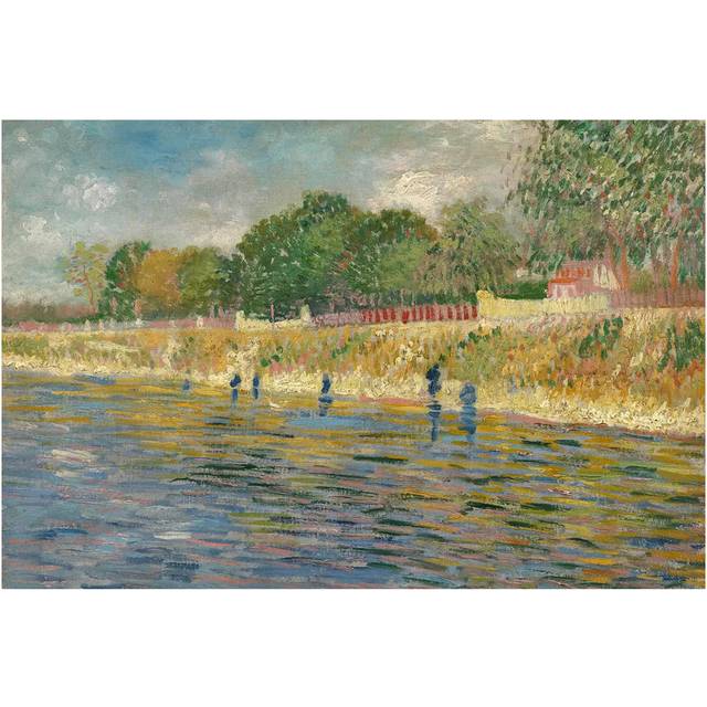 Bank of the Seine, 1887 by Vincent Van Gogh - Wrapped Canvas Art Prints (20.32 cm H x 30.48 cm W)