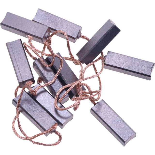 10pcs Conductive Copper Carbon Brushes Wire Leads 5*7*20mm for Generator Generic Electric Motor Durable Mini Carbon Brush